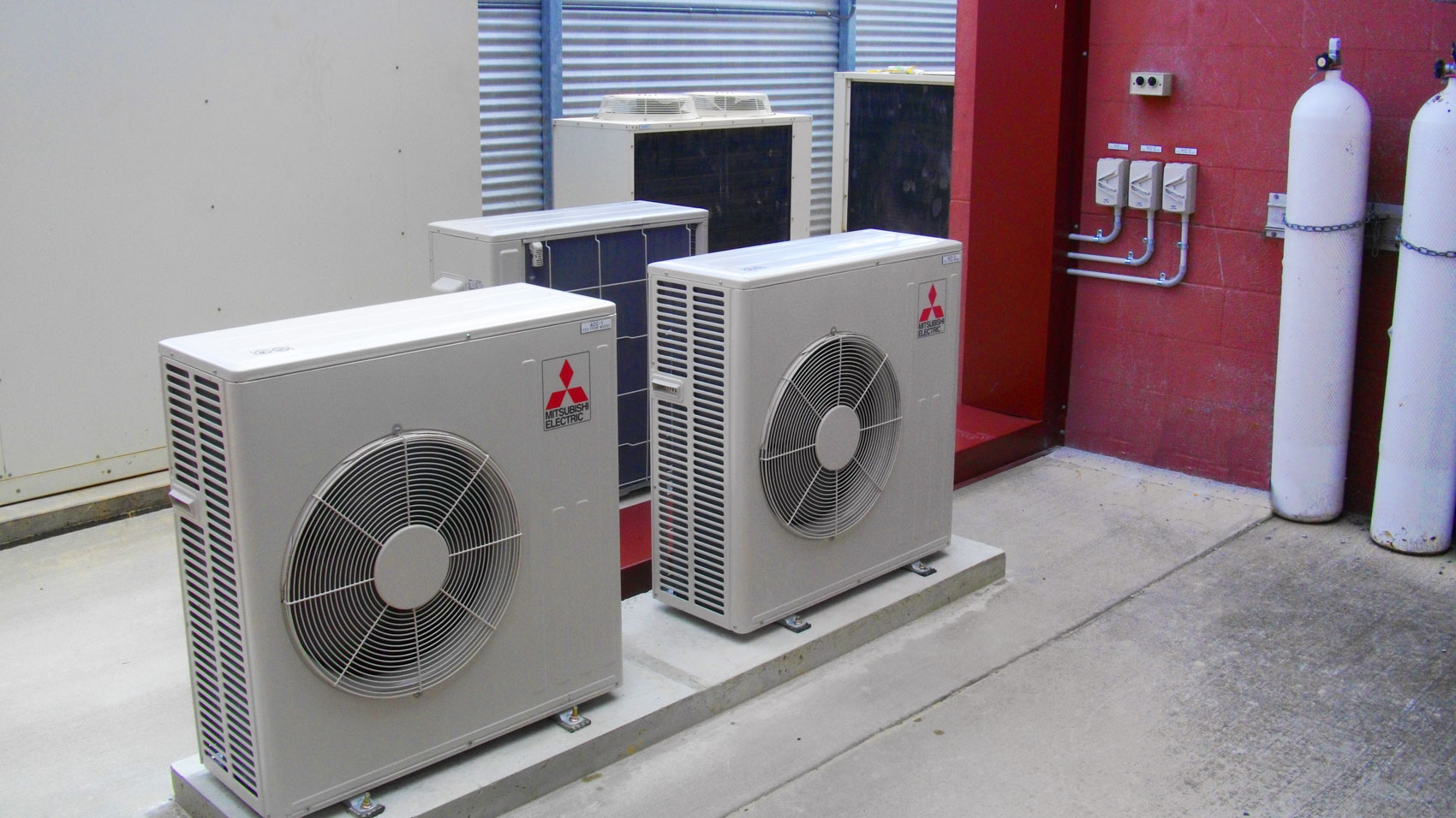 air conditioning units sitting side by side